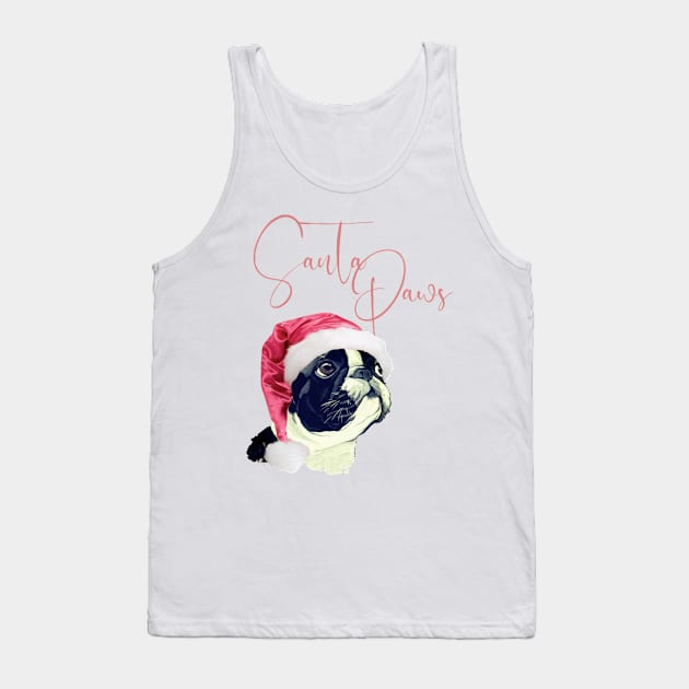 Frenchie Santa Paws Tank Top by ERArts